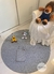 Tapete infantil cinza - Ateliê Vera Peixoto - tapetes de crochê para decoração quarto de bebê e infantil