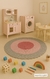 tapete infantil de croche redondo para quarto de bebê menina. tapete brinquedoteca

