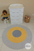 Tapete infantil redondo de crochê cinza e amare - comprar online