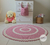 tapete quarto infantil menina nas cores rosa chá e off white