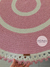 lindo tapete de crochê do Ateliê Vera Peixoto, nas cores rosa chá e off white , perfeito para compor a decoração de quarto de bebê e infantil menina. 