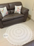 Tapete de crochê off white para sala
