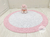 Tapete infantil redondo branco e rosa na internet