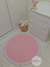 Tapete Rosa e Branco- Decoração Quarto de Bebê - Ateliê Vera Peixoto - tapetes de crochê para decoração quarto de bebê e infantil