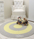 Tapete Quarto Infantil amarelo e cinza - 1,20 de diâmetro - loja online
