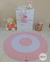 Decoração quarto de bebê e infantil tapete rosa e branco