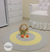 Tapete infantil de crochê cinza e amarelo - comprar online