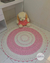 decoração quarto de bebê tapete off white e rosa