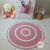 Tapete quarto Infantil menina rosa chá e off white - loja online