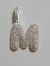 Pingente letra C e M cravejado com zirconia cristal 3cm por 2 cm - comprar online