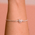 Pulseira Berloque fio 2,4mm de coração com zirconia - comprar online