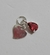 Pingente coração liso e gota de zirconia rosa 1,5 cm - comprar online