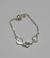 Pulseira infantil 2 corações vazados e coração de zirconia lilás 14,5 cm - comprar online