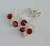 Pulseira Prata 5 zirconia Rubi 5mm , 18cm - comprar online