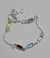 Pulseira Elo Tijolinho com Zirconia Colorida 18,5 cm - comprar online
