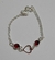 Pulseira infantil com coração e zirconia vermelha 14,5 cm - comprar online