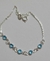 Pulseira Elo Tijolinho com Zirconia azul claro - comprar online