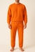 CONJUNTO DE MOLETOM - SEM BOLSO E SEM CAPUZ - LARANJA - comprar online