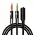 Adaptador de áudio 2 em 1 para fone de ouvido, fone de ouvido e divisor de micr - loja online