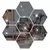 Espelho hexagonal - 20cm