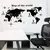 Mapa do mundo adesivo de parede preto cartaz bpa livre diy grandes adereços fun - comprar online
