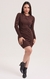 Vestido Justo Manga Longa Assimétrico - comprar online