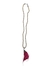 Collar largo con flecos fucsia