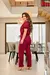 Conjunto feminino blusa de manga bufante e calça alfaiataria para mulheres, aga - comprar online