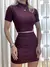 Conjunto Feminino em Ribana Cropped de Gola e Saia Curta Mayara Ref.1072 (123456 - comprar online