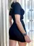 Conjunto Feminino em Ribana Cropped de Gola e Saia Curta Mayara Ref.1072 (123456 na internet