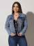 Jaqueta Jeans Feminina Betina Ref.904 Tamanho:G (12345670018924128236)