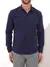 Camisa Social Manga Longa Slim Azul Marinho - comprar online