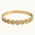 Bracelete dourado com trevos e zircônias, acabamento premium, hipoalergênico e resistente da Endy Acessórios.