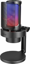 FIFINE A8 – Microfone de Condensador USB para PC, Streaming e Jogos com RGB, Controle de Toque Mudo e Saída para Fone