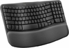 Teclado Ergonômico Sem Fio Logitech Wave Keys, Design Ondulado, Bluetooth/USB, Grafite - US