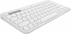 Teclado Sem Fio Logitech Pebble Keys 2 K380s Bluetooth Easy-Switch, US - Branco