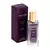 Frasco de perfume feminino com embalagem roxa e dourada, da coleção Brand Collection, inspirado na Euphoric, com 30ml de capacidade.