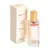 Perfume feminino Brand Collection Dream No.034 Rose Lady com frasco transparente e tampa dourada ao lado da embalagem bege