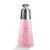 Frasco de perfume Nabeel Nader Juri em rosa, com tampa decorativa prateada e detalhes brilhantes, design elegante e sofisticado.