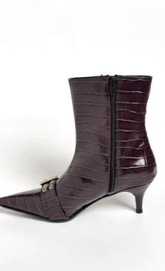BOTINETA DAKOTA Croco Bordo