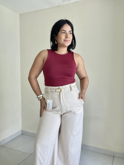 Calça Isa - bege - comprar online
