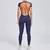 Conjunto de yoga sexy sem costas de uma peça macacão feminino rápido roupas d