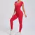 Conjunto de yoga sexy sem costas de uma peça macacão feminino rápido roupas d na internet