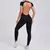 Conjunto de yoga sexy sem costas de uma peça macacão feminino rápido roupas d - comprar online
