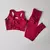 2 peças sutiã esportivo conjunto feminino profissional de fitness tanque super