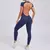 Imagem do Conjunto de yoga sexy sem costas de uma peça macacão feminino rápido roupas d