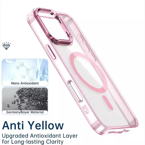 Funda de teléfono magnética transparente Magsafe adecuada para iPhone16 15 14