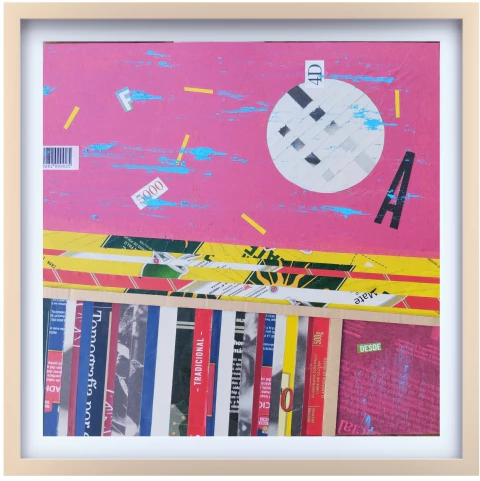 Cuadro Moderno de Collage Upcycling perteneciente a una serie conceptual