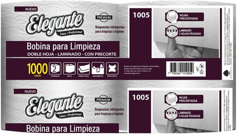 (1005) Toalla en rollo Elegante doble hoja 2 x 500 Paños - comprar online