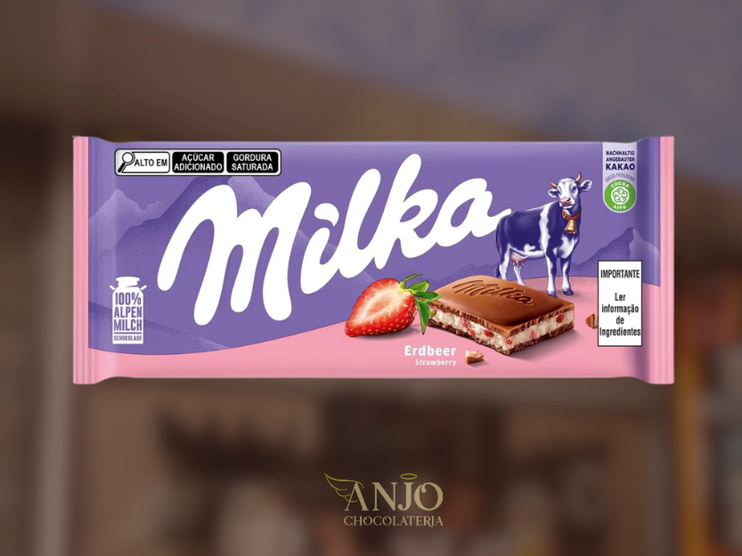 Barra de Chocolate Milka Strawberry Yogurt 100gr
